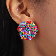 Fashion Handmade Beaded Stud Earrings