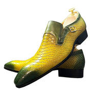 Olśniewające męskie żółte buty imprezowe