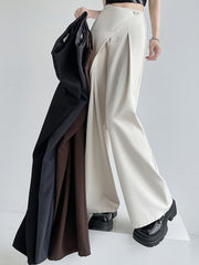 Women High Waist Wide Suit Pants