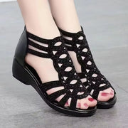 Women Summer Soft Leather Roman Sandals