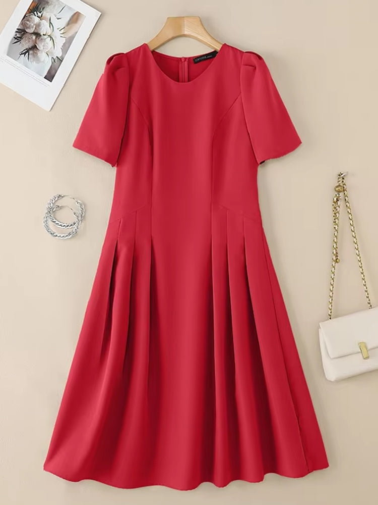 Women Summer Dress Elegant Office Lady Sundress Robe – Come4Buy eShop Women Summer Dress Elegant Office Lady Sundress Robe – Come4Buy eShop