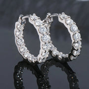 Sparkling Jewelry Hoops Stud Earrings