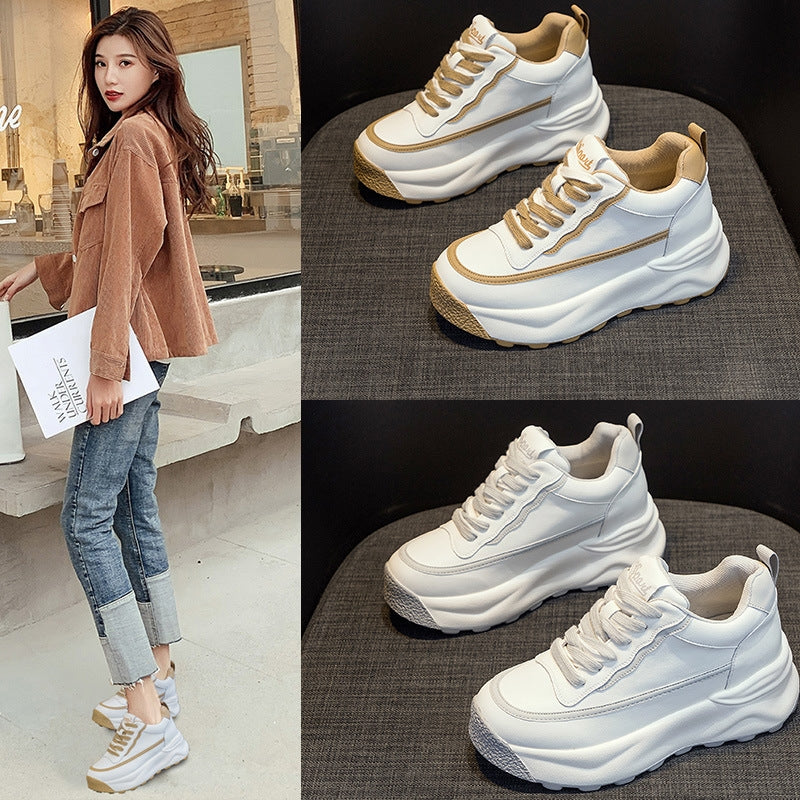 White High Ankle Sneakers With Metal Lion Logo E.V.A Sole by Brune & B