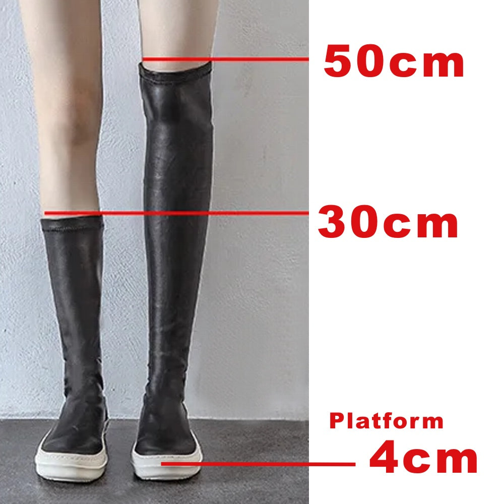 Over knee sales sneaker boots