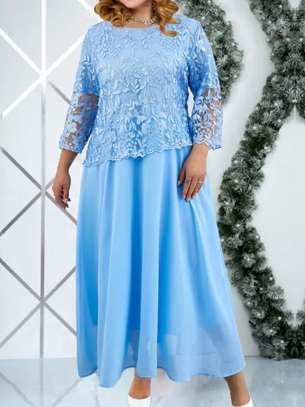 Elegant Plus Size Maxi Dress with Flower Embroidery Lace 5XL – Come4Buy eShop Elegant Plus Size Maxi Dress with Flower Embroidery Lace 5XL – Come4Buy eShop