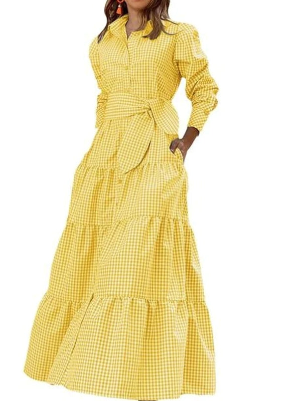 women long shirt dress Long Sleeve Shirt Dress Pockets Long Robes – Come4Buy eShop