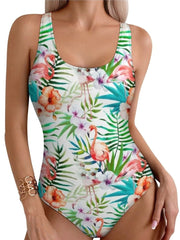 Tropical Flamingo Women Swimsuit One Piece