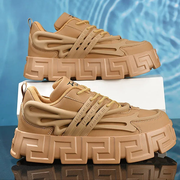 Effect robust rubber outsole Men Height Increasing Shoes