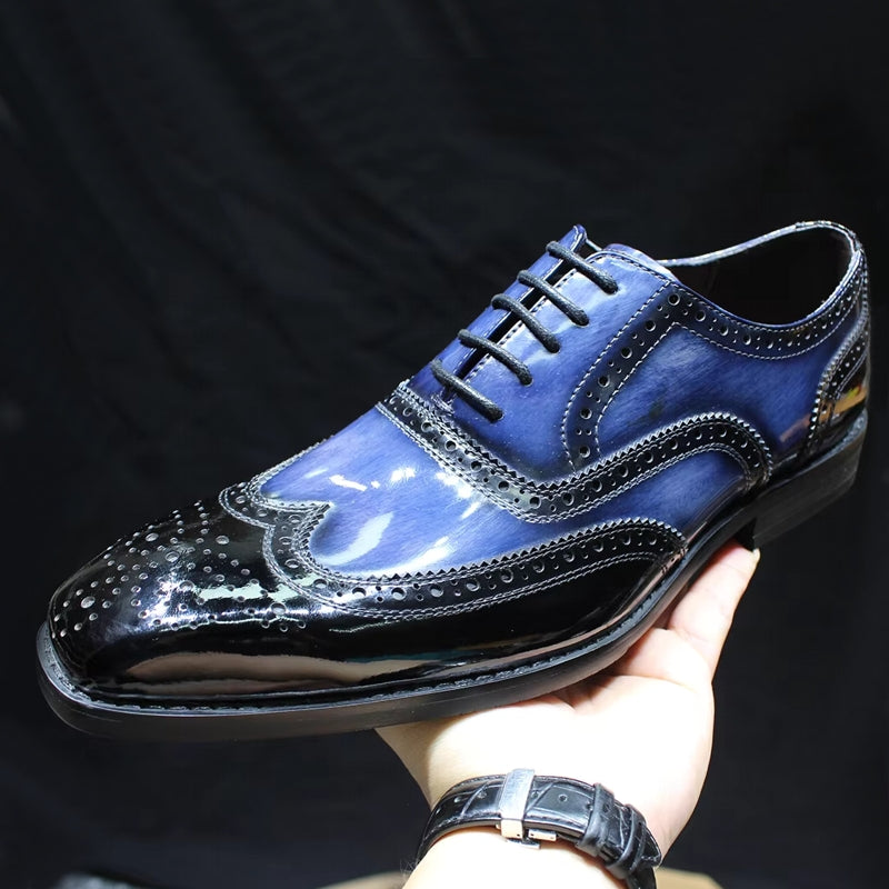 Mens Blue Leather Shoes Come4Buy eShop Mens Blue Leather Shoes Come4Buy eShop