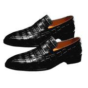 Men Pointed Loafers Slip-on Leather Shoes
