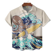 Sommermoteskjorte for menn, gateklær med korte ermer