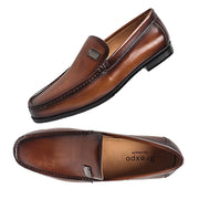 Leather Slip-On Loafers Business Casual Pointed Toe Shoes