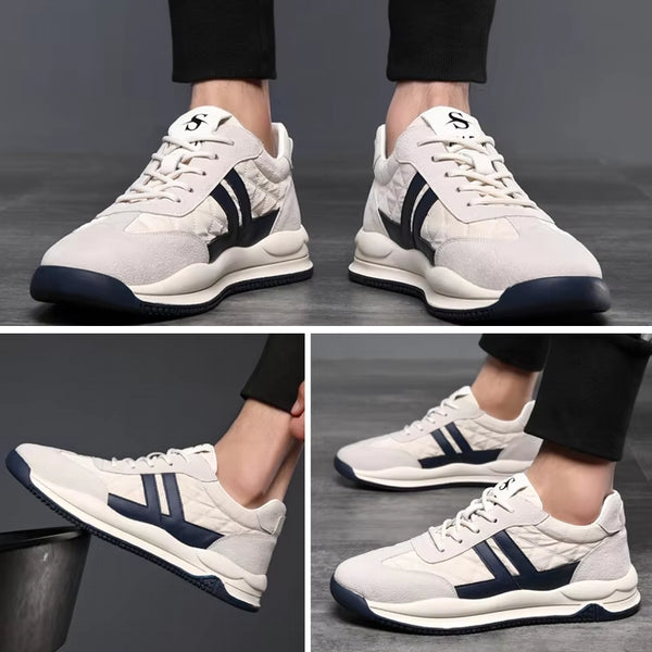 Genuine Leather Lift Sneakers Elevator Shoes