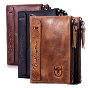 Genuine Leather Wallet for Men Vintage Bifold