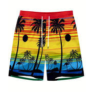 Quần short đi biển họa tiết cây cọ