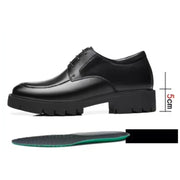 Genuine Leather Heels Men Dress Shoes