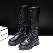 Casual White Black Luxury Platform Women Knee High Boots