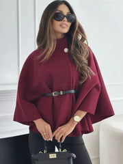 Woman Bat Sleeve Cape Cloaks Winter Coats