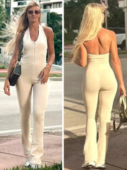 කාන්තාවන් සඳහා දිගු ජම්ප්සූට් කාන්තා ෆ්ලෙයාර්ඩ් යෝග්යතා ජම්ප්සූට්