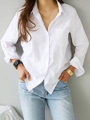 Collar Button Long Sleeve Blouse Shirts