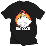 Cotton Tees Round Collar Big Cock T Shirts