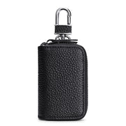 Double Zipper Leather Car Key Bag