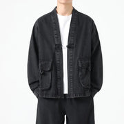 Fashion Men Denim Jacket Cotton Cardigan Coat