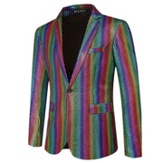 Fashion Men Luxury Plaid Suit Small Stretch Loose Jacket