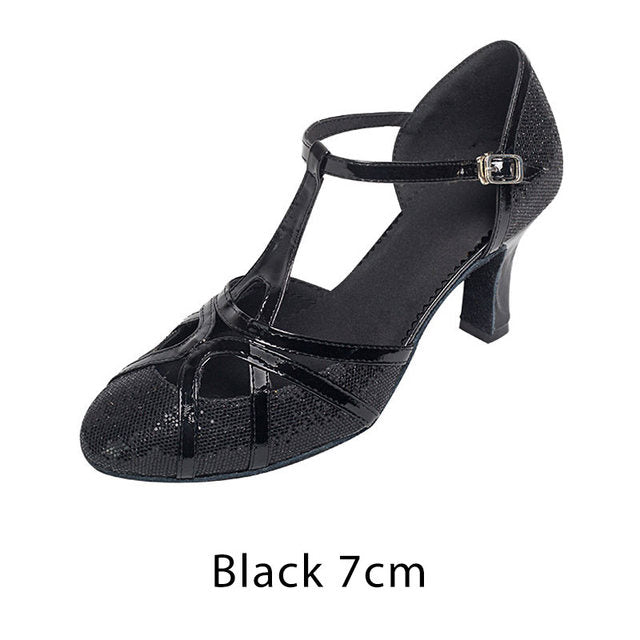 Rosefinch Latin dansschoenen strass steentjes Salsa dansschoenen voor vrouwen/meisje, zachte zolen dansschoenen Zwart 5/7cm hak, Zwart 7cm hak, 36.5 EU Rosefinch Latin dansschoenen strass steentjes Salsa dansschoenen voor vrouwen/meisje, zachte zolen dansschoenen Zwart 5/7cm hak, Zwart 7cm hak, 36.5 EU