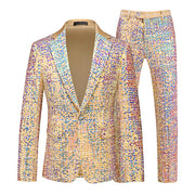 Gold Trend Singer Sequin Suit and Pants Blazer Jacket