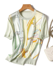 Summer Ice Silk Short Sleeve T-shirt