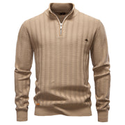 Luxury Striped Thick Warm Crew Neck Winter Sweater