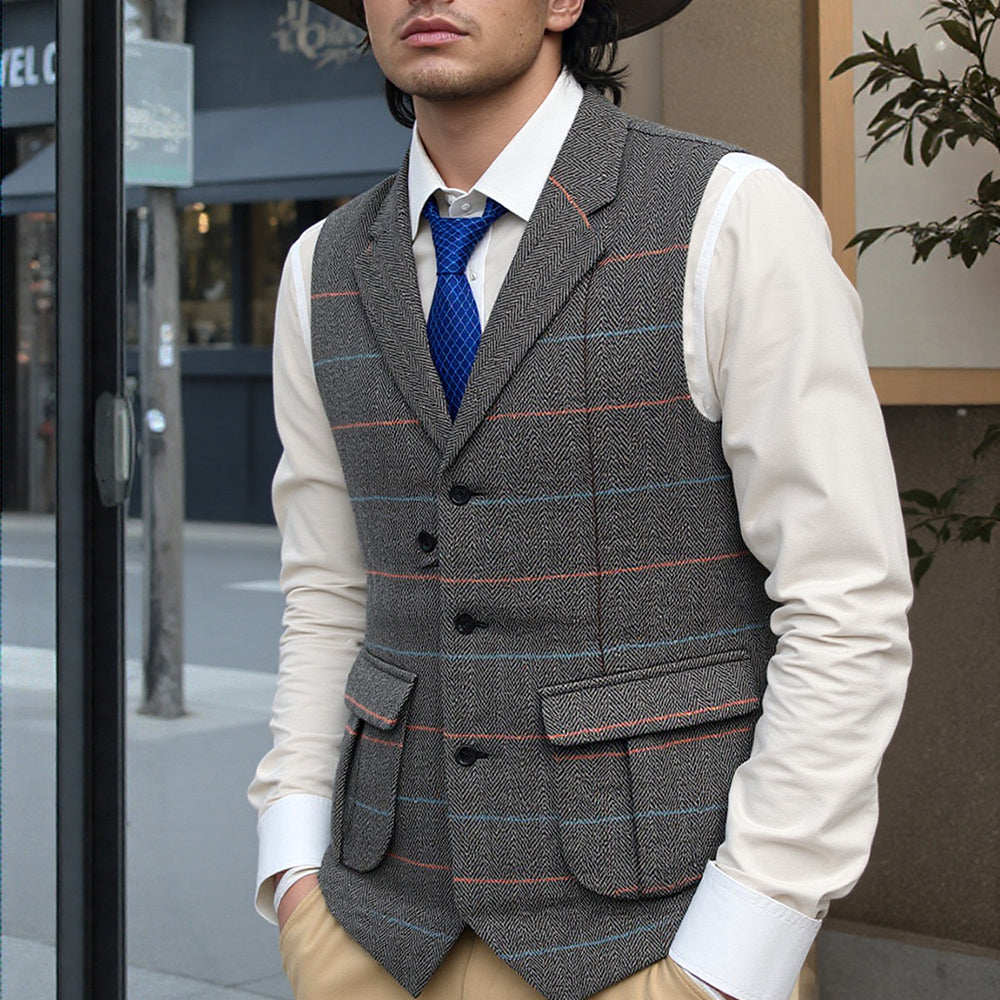 Men Casual Suit Vest Notch Lapel – Come4Buy eShop