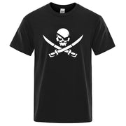 Men Pirate Skull Funny Print T-Shirts