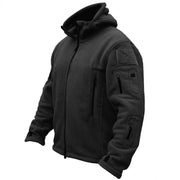 Men Polar Fleece Tactical Winter Sports Hood Caro Coat