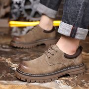 Men PU Leather Casual Shoes Lace-up Oxfords