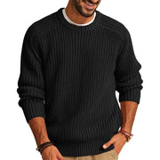 Men Solid Mock Neck Loose knitwear Sweaters