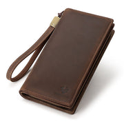 Men Wallets RFID Leather Long Clutch