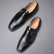 Men's Business Snakeskin Grain Leather Brogues Shoes