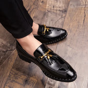 Mens Tassel Loafers Leather