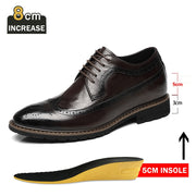 Retro Gentleman Formal Carved Oxford Height Increasing Shoes