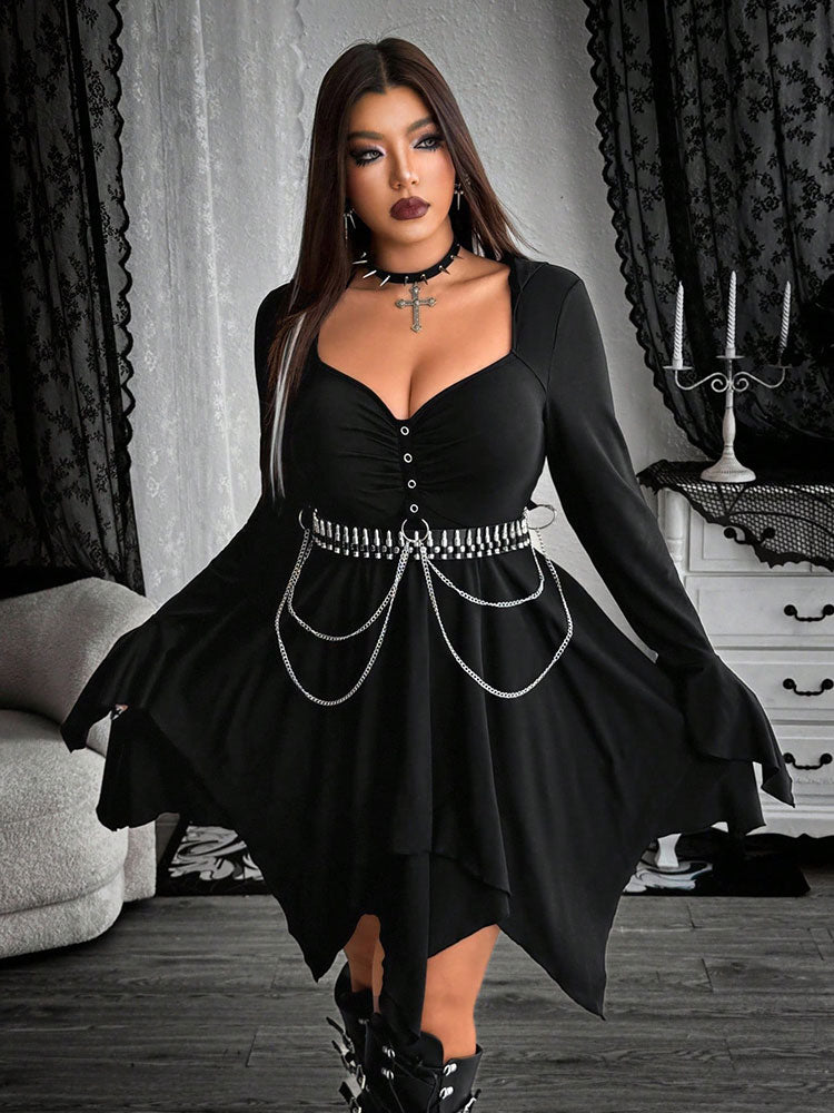 Sexy Heart-Shaped Deep V-Neck Black Dress – Come4Buy eShop