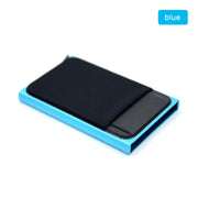 Slim Aluminum Wallet With Elasticity Back Pouch