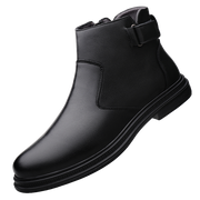 Black Solid Color Outdoor Boots