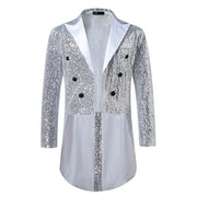 British Style Men Luxury Sequined Tuxedo Suit Jacket
