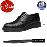 Summer Elevator Shoes Classic Hollow Men Dress Shoes