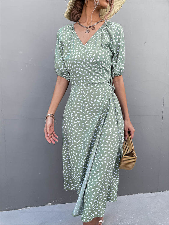 Summer Polka Dot Chiffon Women Dress