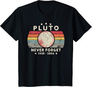 Tops Tees Male Never Forget Pluto Retro Style