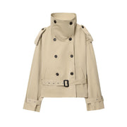 Women Trench Coat Double Breasted Windbreaker