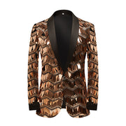 Unique Design Striped Sequin Host Stage Suit Bar Jacket
